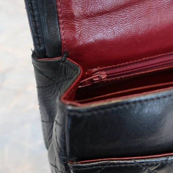 Authentic CHANEL double flap two color hardware Paris lambskin classic bag - Picture 10 of 16